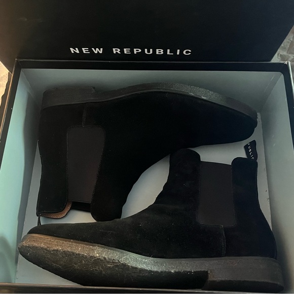 New Republic Ventura Suede Chelsea Boot Black Sz 11 - Picture 6 of 11